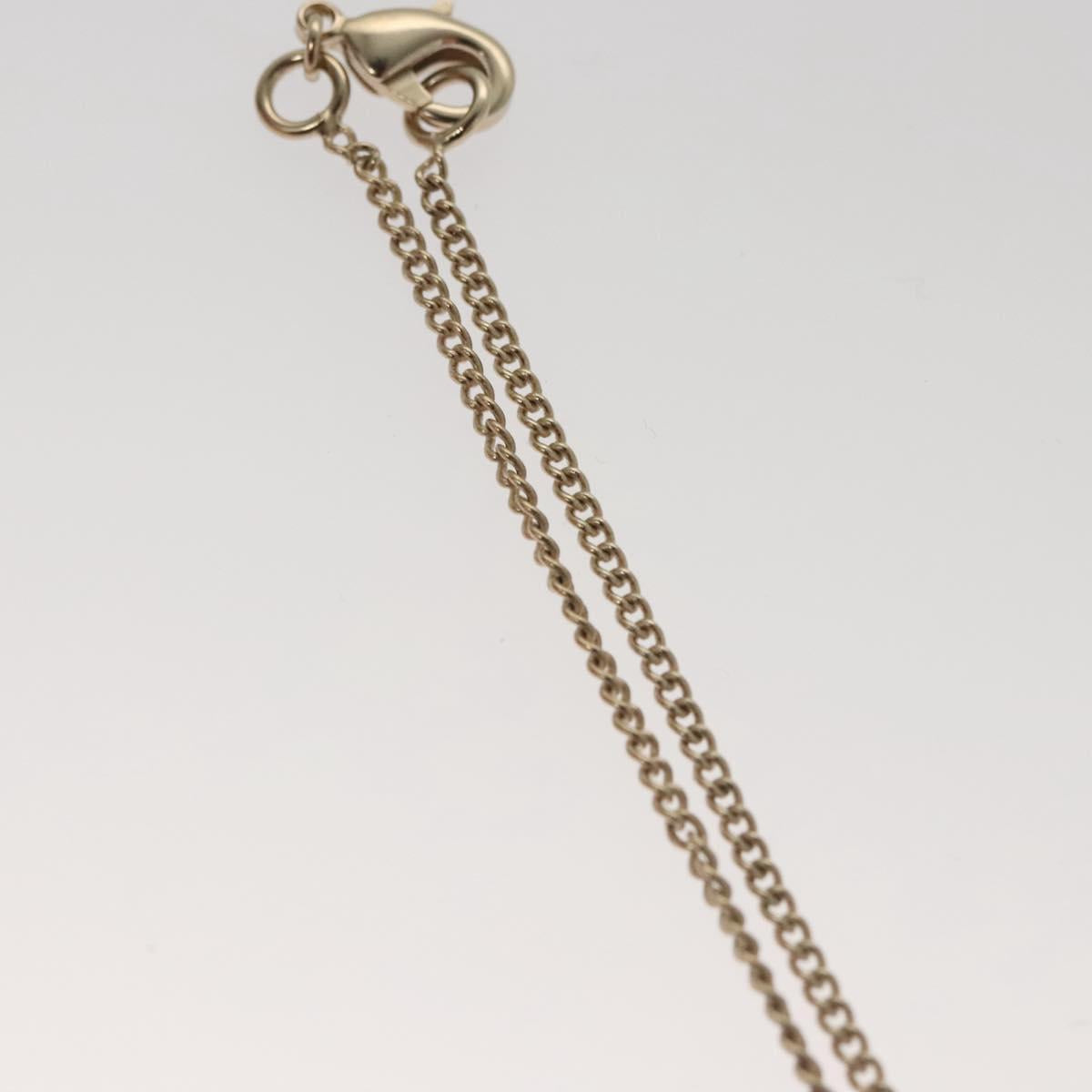 CHANEL Bike Necklace metal Silver CC Auth 118435