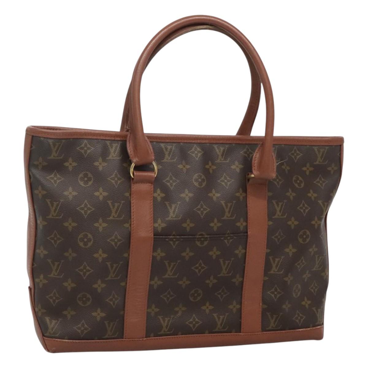 LOUIS VUITTON Monogram Sac Weekend PM Hand Bag M42425 LV Auth 118450