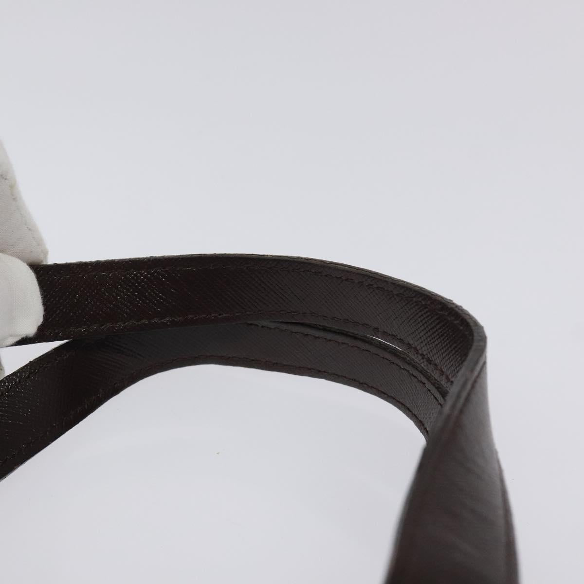 BURBERRY Nova Check Hand Bag Canvas Beige Gold Auth 118521