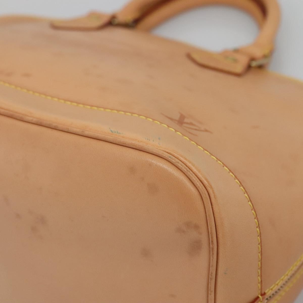 LOUIS VUITTON Nomad leather Alma Hand Bag Beige M85000 LV Auth 118529