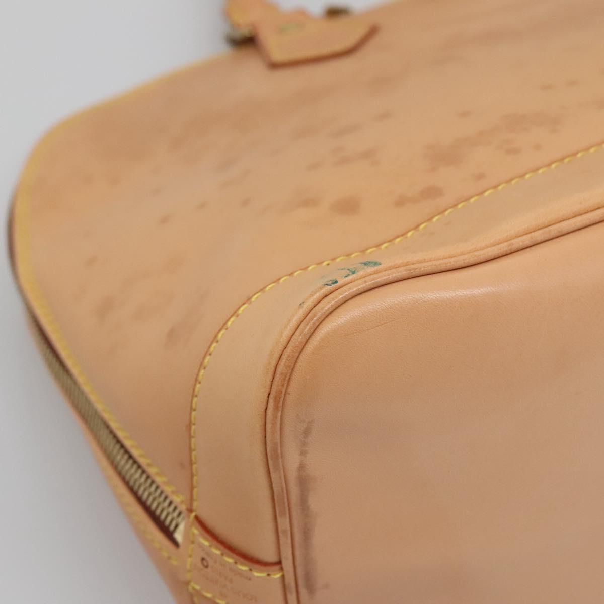 LOUIS VUITTON Nomad leather Alma Hand Bag Beige M85000 LV Auth 118529
