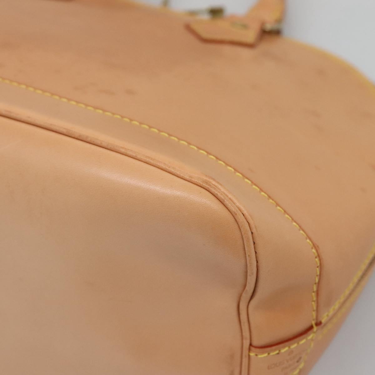 LOUIS VUITTON Nomad leather Alma Hand Bag Beige M85000 LV Auth 118529