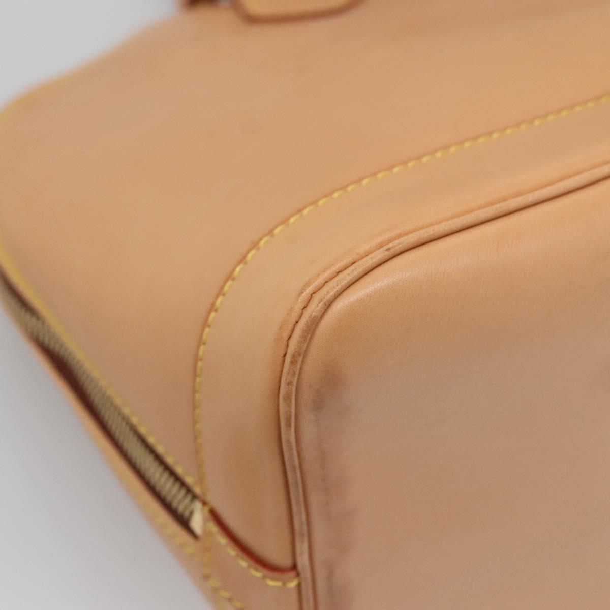 LOUIS VUITTON Nomad leather Alma Hand Bag Beige M85000 LV Auth 118529
