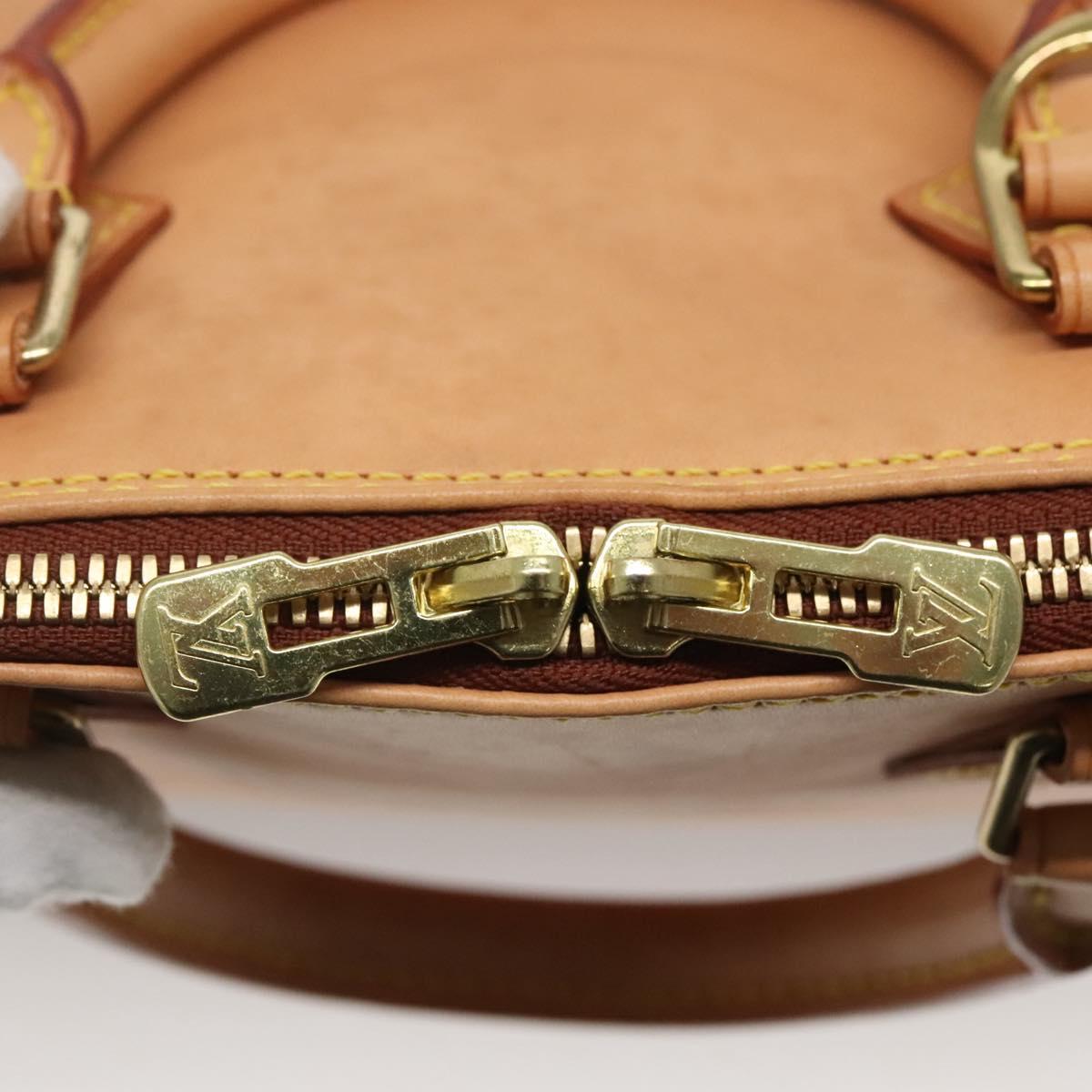 LOUIS VUITTON Nomad leather Alma Hand Bag Beige M85000 LV Auth 118529