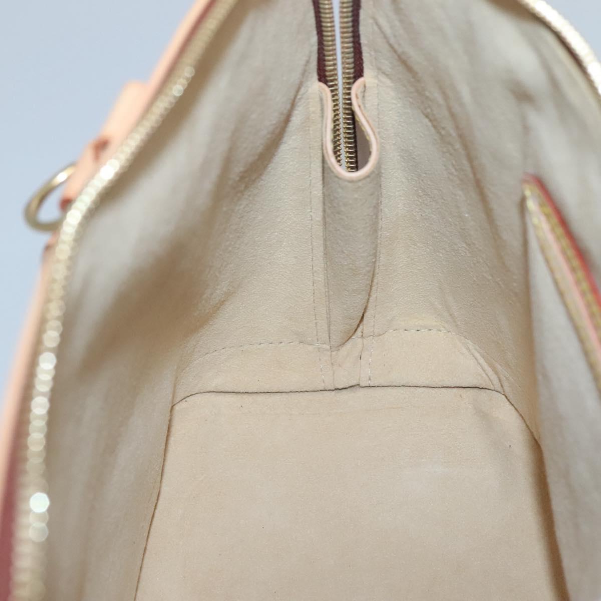 LOUIS VUITTON Nomad leather Alma Hand Bag Beige M85000 LV Auth 118529