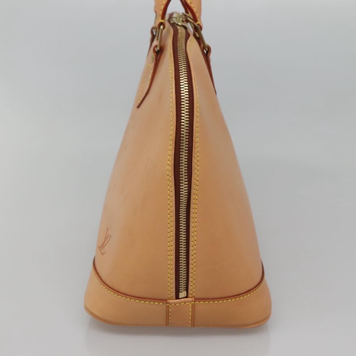 LOUIS VUITTON Nomad leather Alma Hand Bag Beige M85000 LV Auth 118529