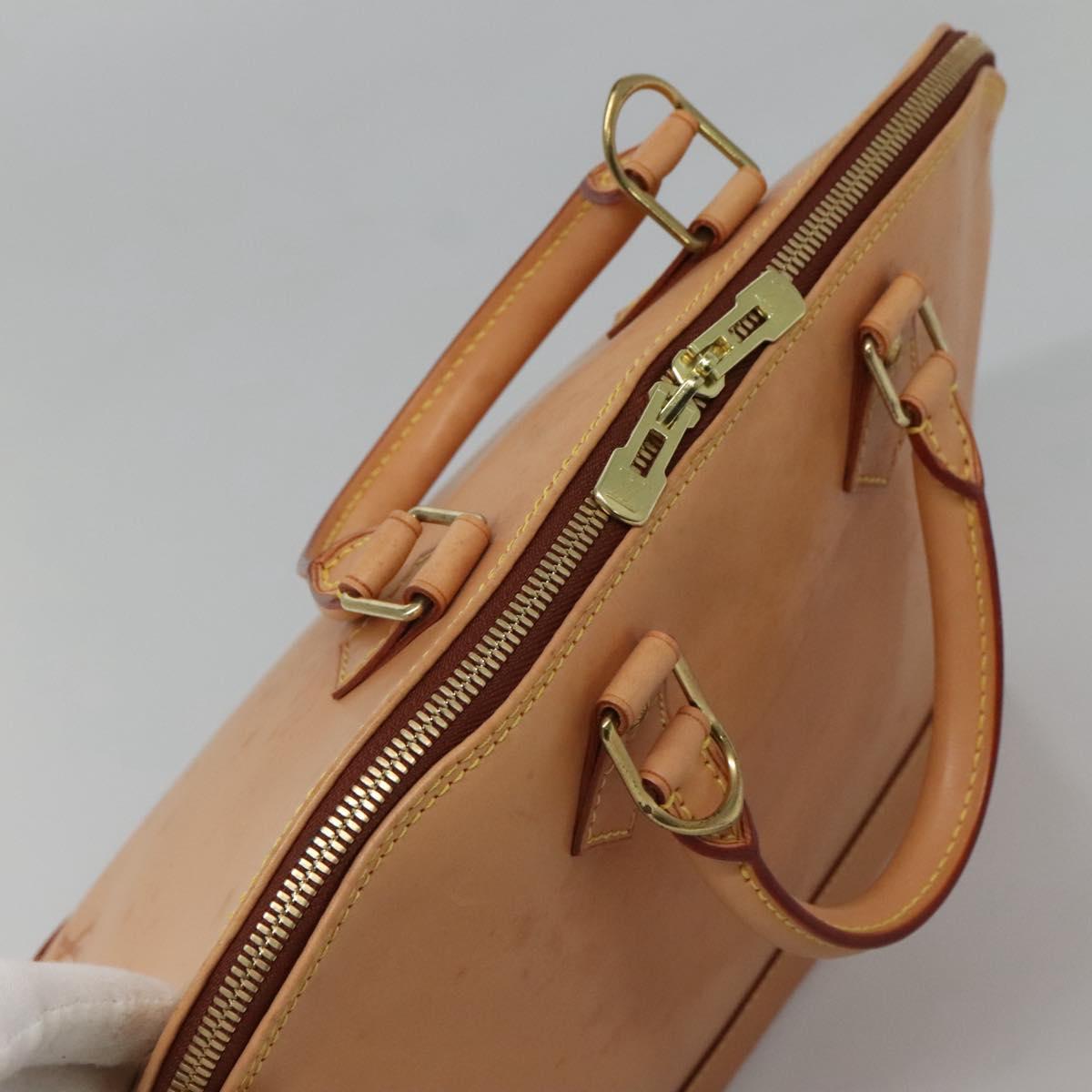 LOUIS VUITTON Nomad leather Alma Hand Bag Beige M85000 LV Auth 118529