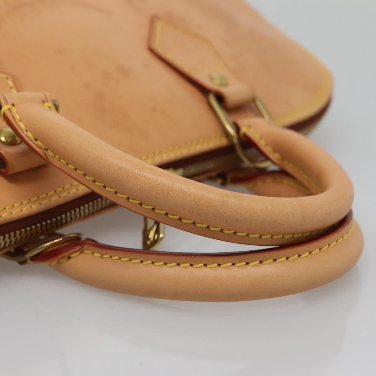 LOUIS VUITTON Nomad leather Alma Hand Bag Beige M85000 LV Auth 118529