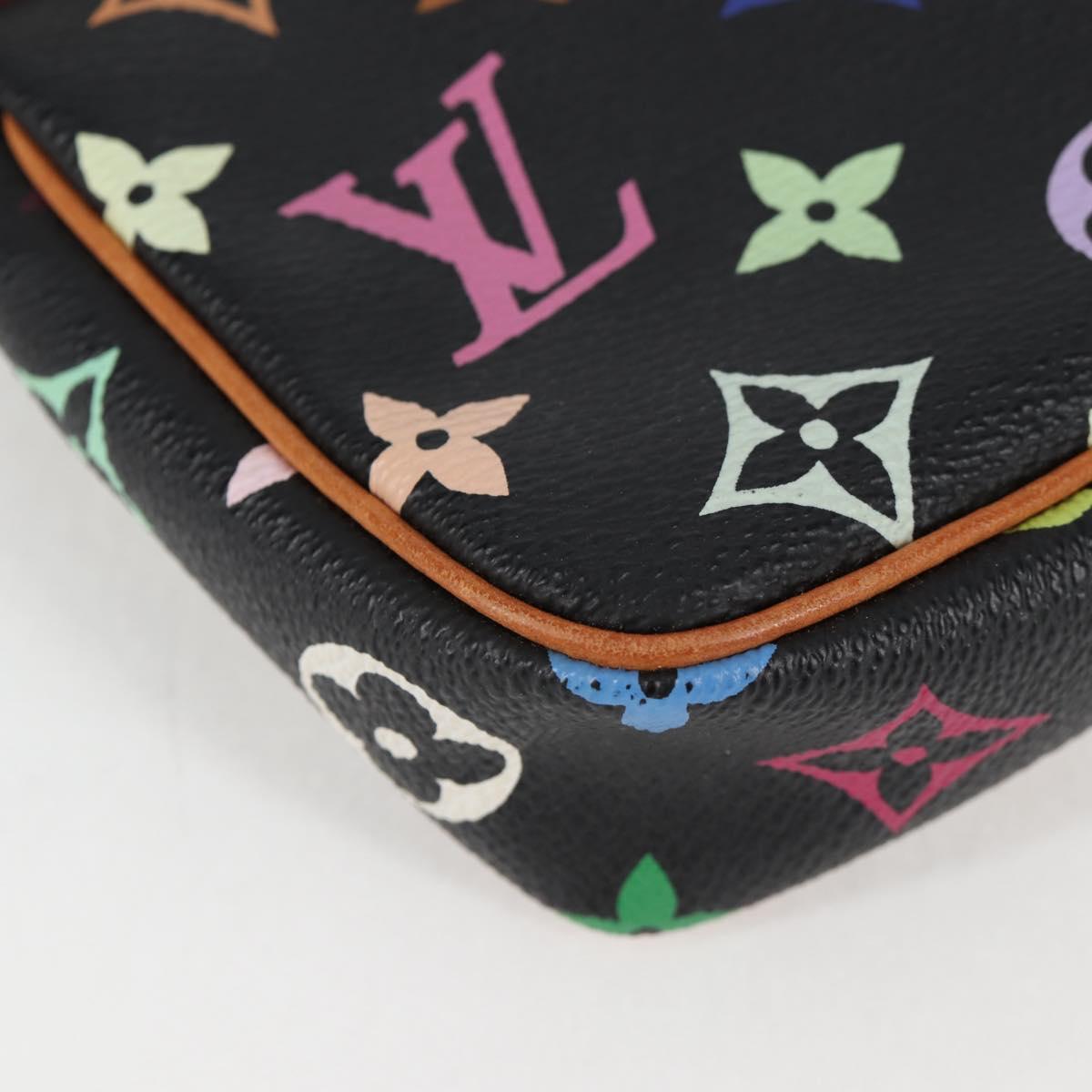 LOUIS VUITTON Monogram Multicolor Pochette Accessoires Black M92648 Auth 118531SAM