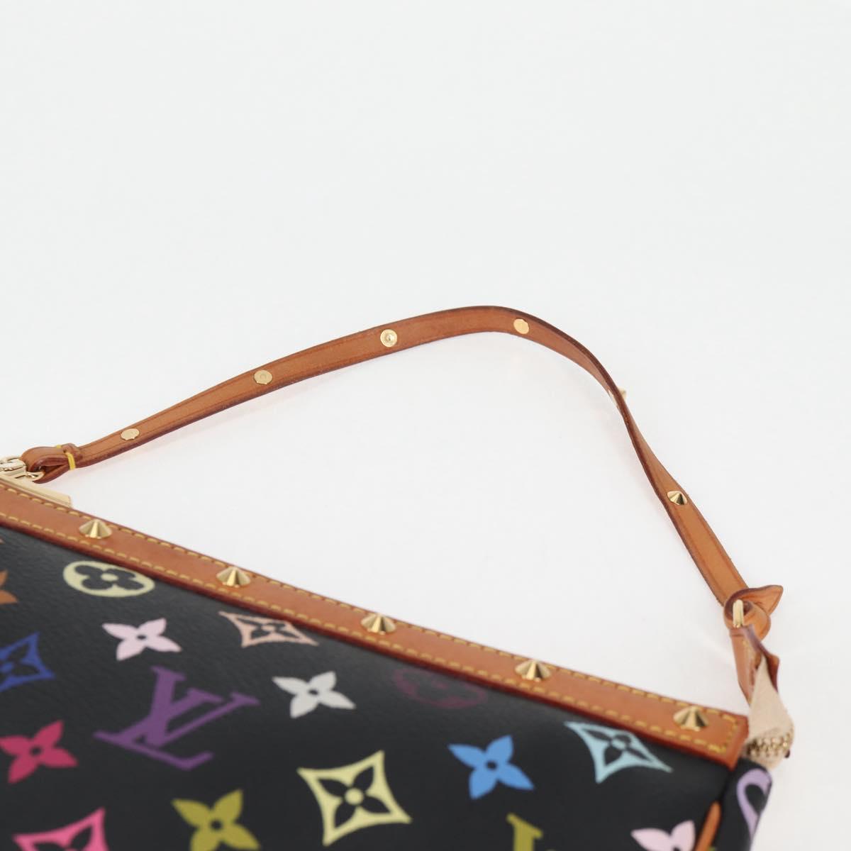 LOUIS VUITTON Monogram Multicolor Pochette Accessoires Black M92648 Auth 118531SAM