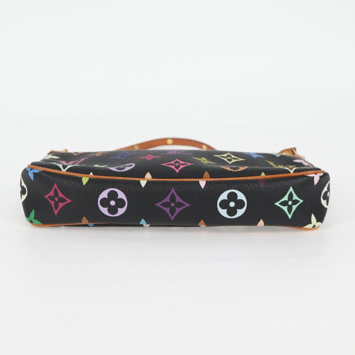 LOUIS VUITTON Monogram Multicolor Pochette Accessoires Black M92648 Auth 118531SAM