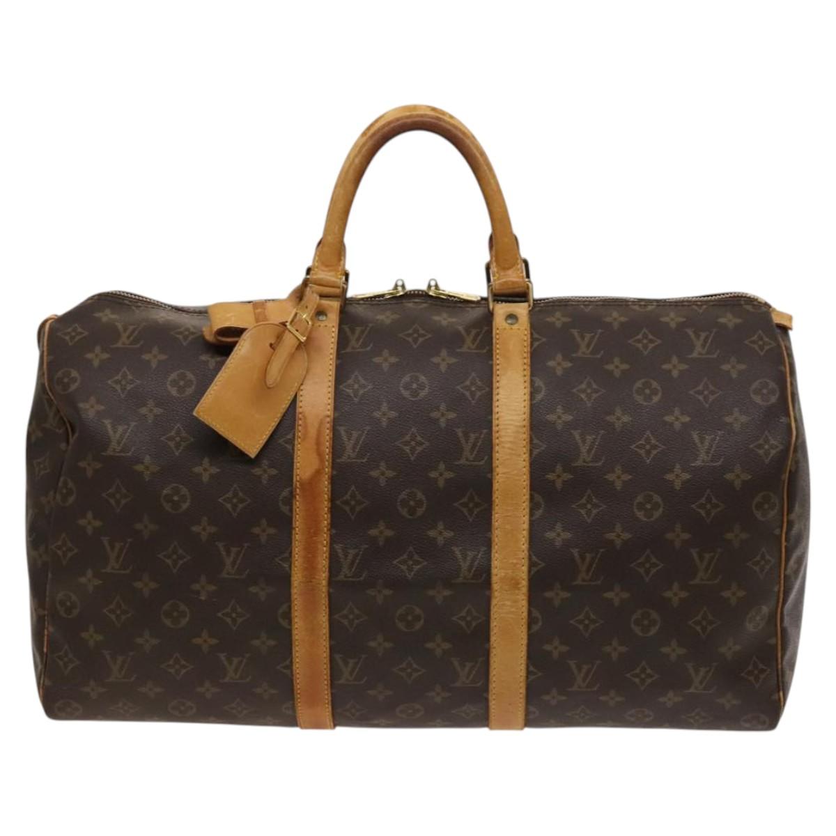 LOUIS VUITTON Monogram Keepall 50 Boston Bag M41426 LV Auth 118549