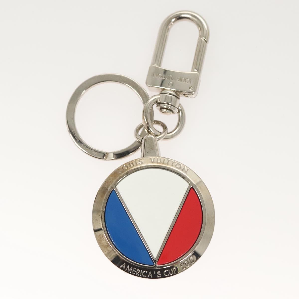 LOUIS VUITTON Porte Cles Compass Charm metal Silver M61915 LV Auth 118562