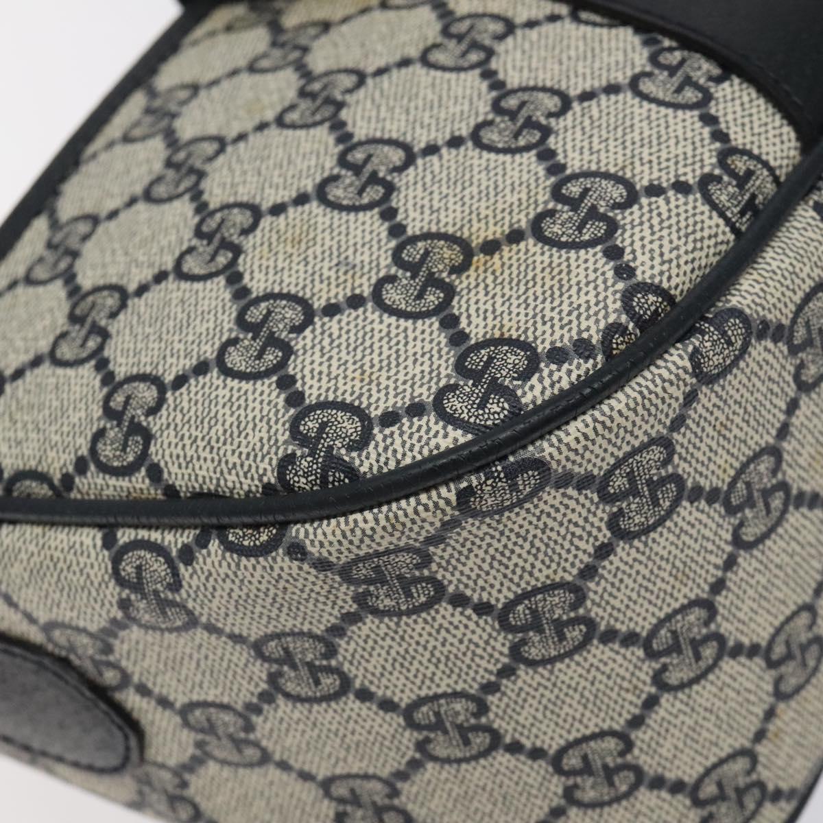 GUCCI GG Supreme Sherry Line Shoulder Bag PVC Beige Gold 02 14 032 Auth 118601