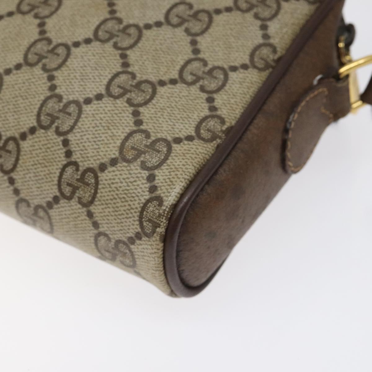 GUCCI GG Supreme Web Sherry Line Shoulder Bag PVC Beige 116 02 089 Auth 118603