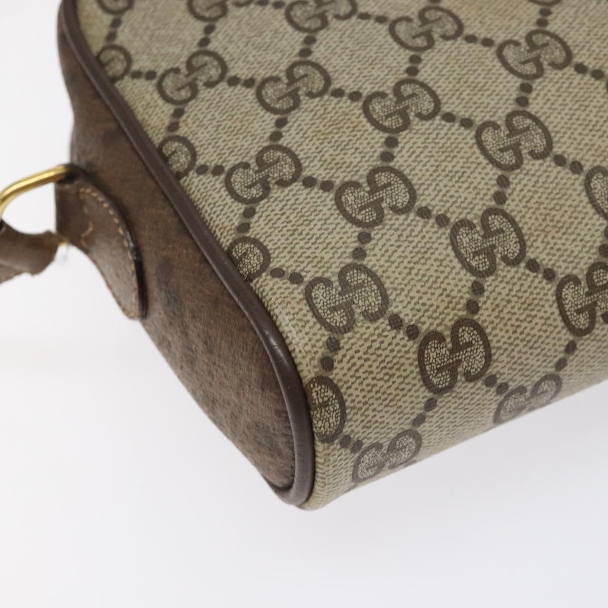 GUCCI GG Supreme Web Sherry Line Shoulder Bag PVC Beige 116 02 089 Auth 118603