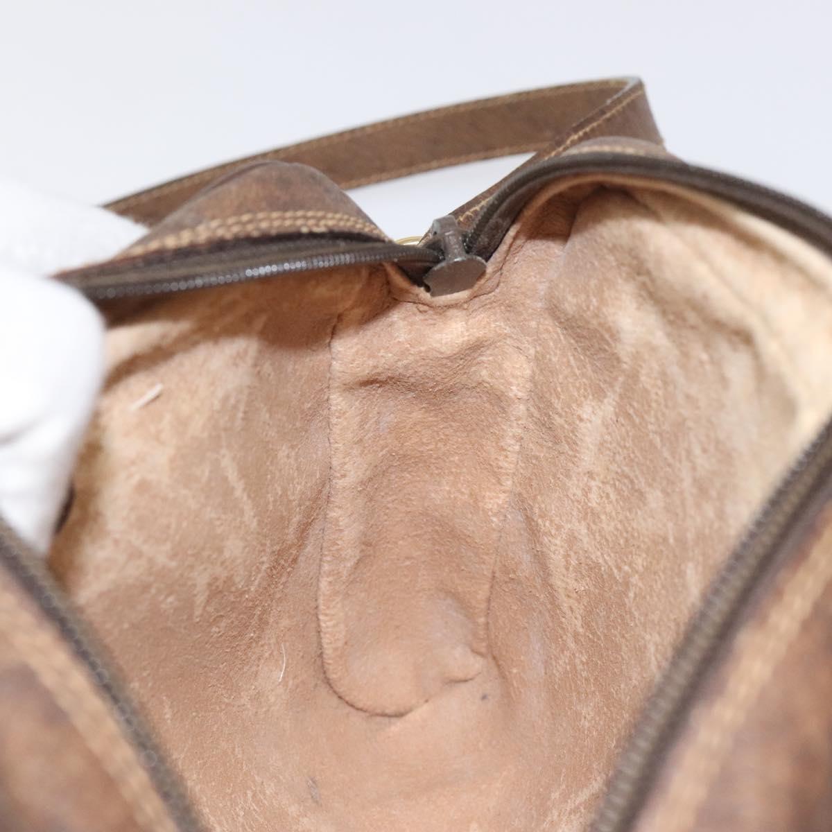 GUCCI GG Supreme Web Sherry Line Shoulder Bag PVC Beige 116 02 089 Auth 118603