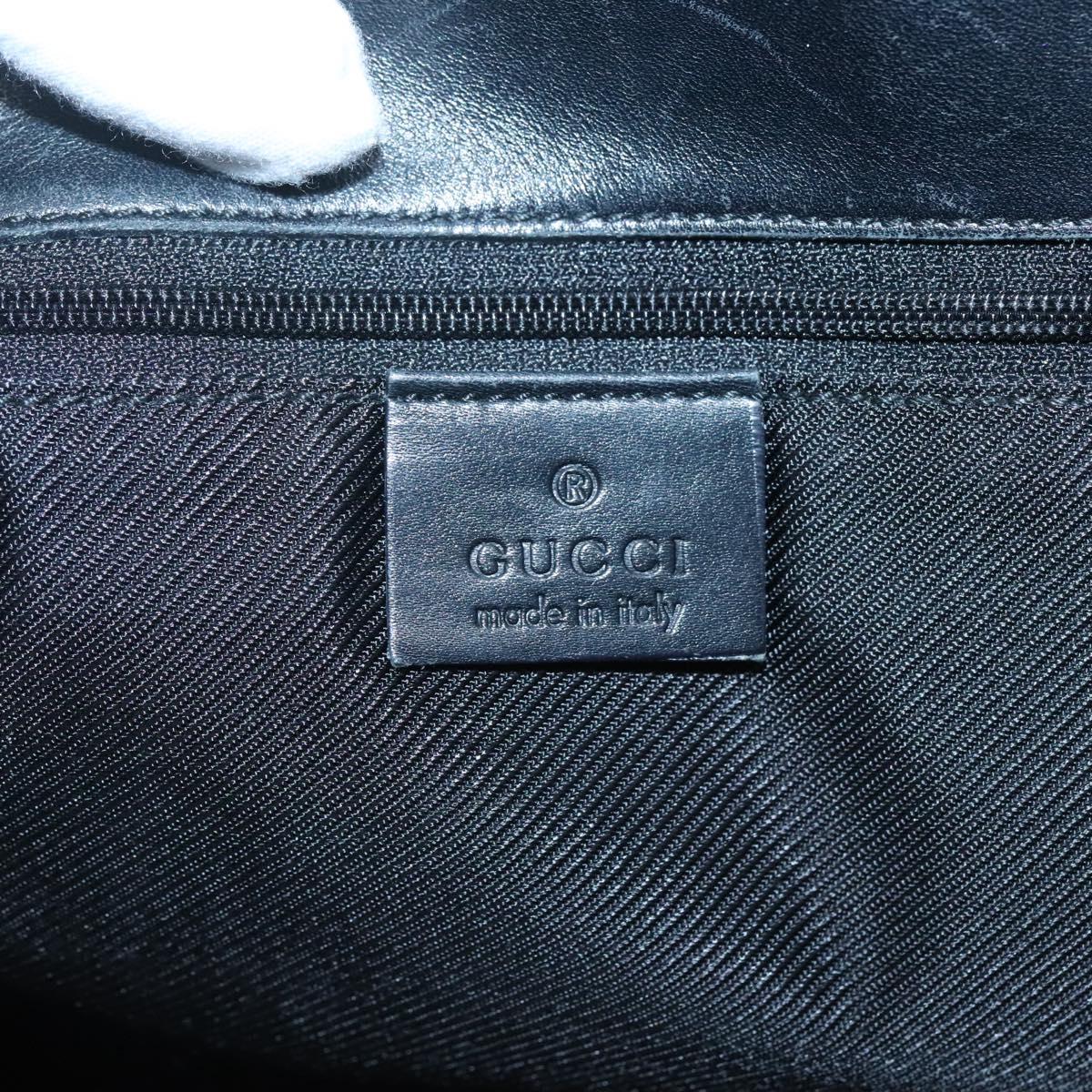 GUCCI GG Canvas Tote Bag Black Silver 31243 Auth 118617