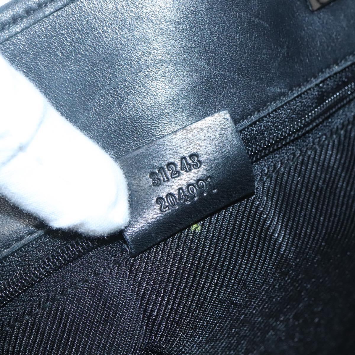 GUCCI GG Canvas Tote Bag Black Silver 31243 Auth 118617