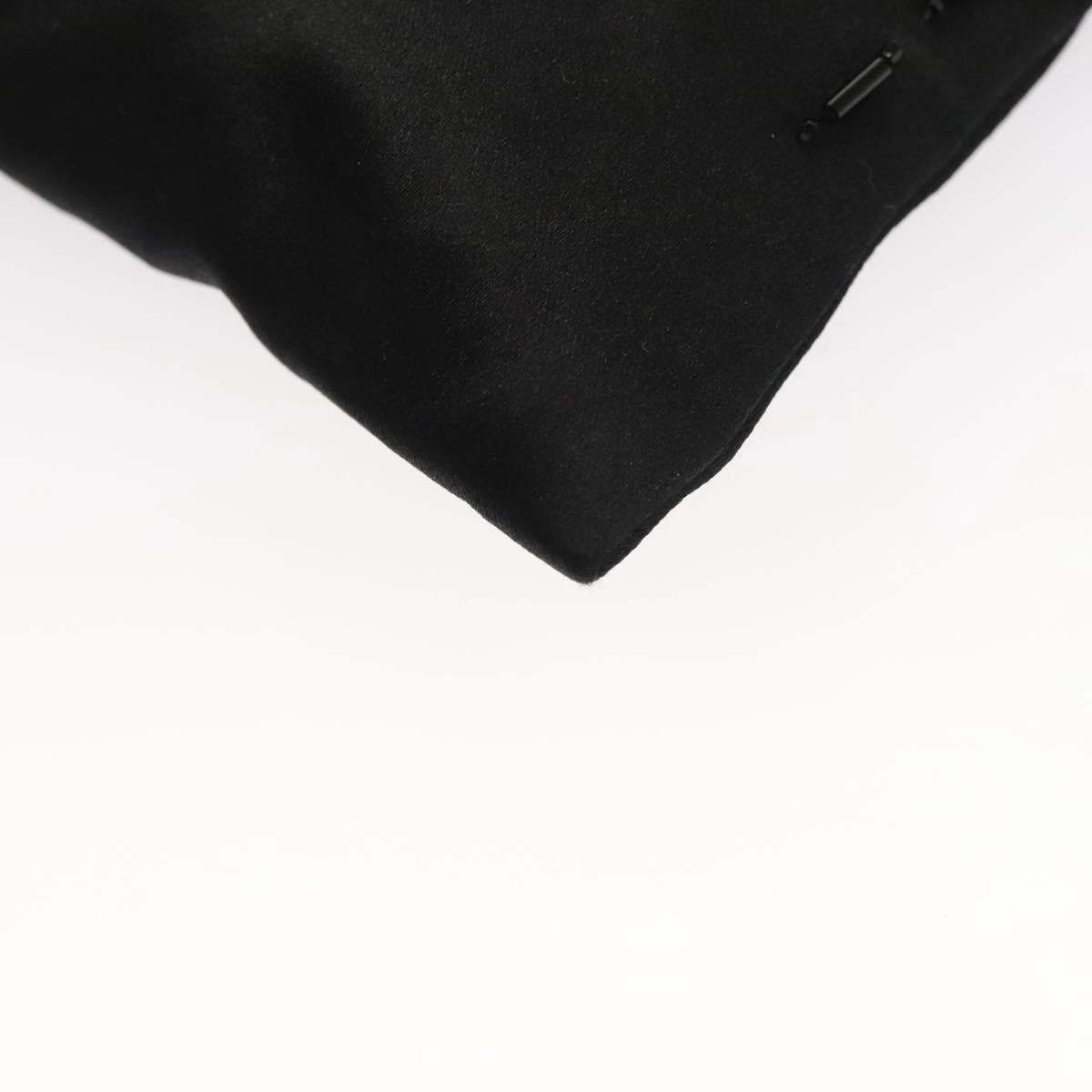 PRADA Shoulder Bag Nylon Black Silver Auth 118631