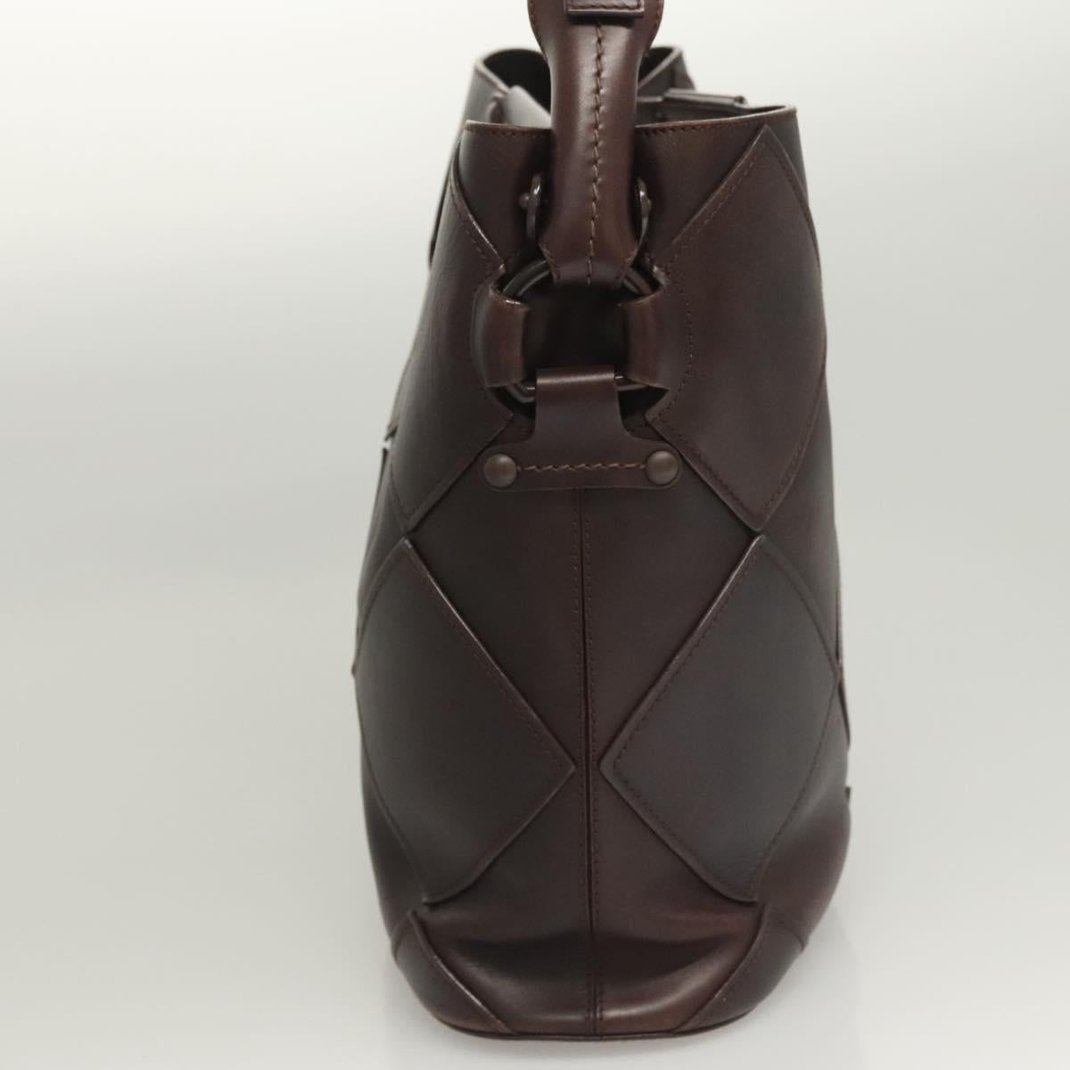 Salvatore Ferragamo Shoulder Bag Leather Brown Auth 118651