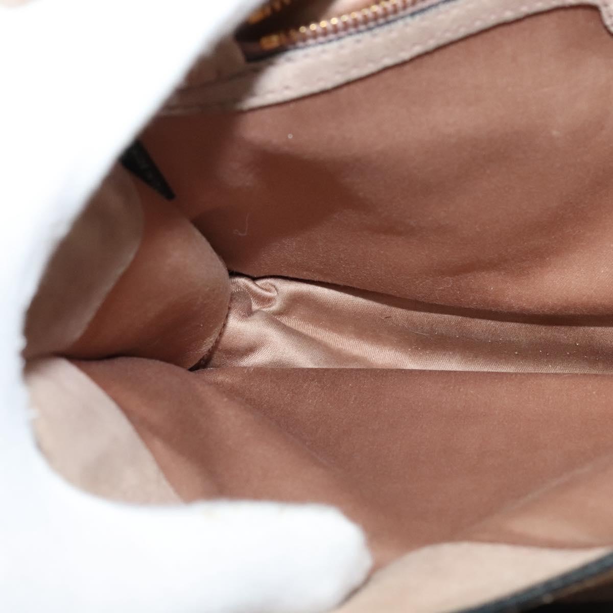 Miu Miu Hand Bag Leather 2way Pink Gold Auth 118666