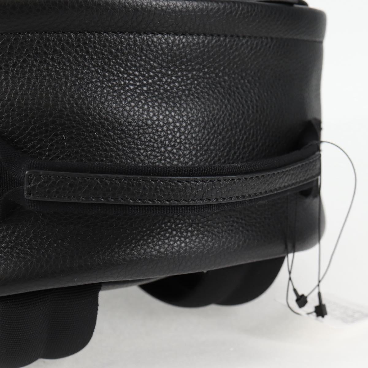 VERSACE Backpack Leather Black Gold Auth 118682V