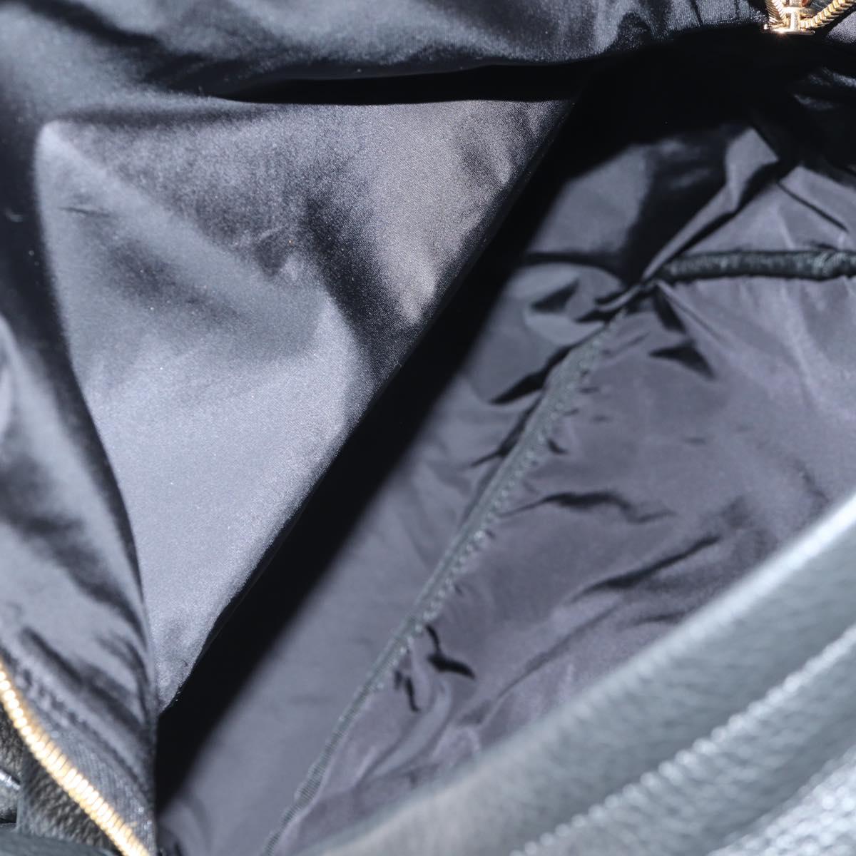 VERSACE Backpack Leather Black Gold Auth 118683V