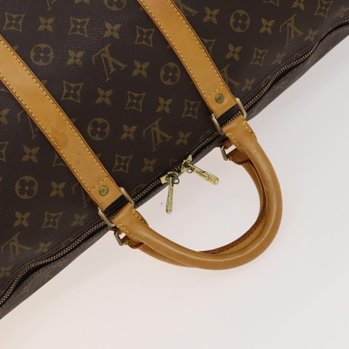 LOUIS VUITTON Monogram Keepall 55 Boston Bag M41424 LV Auth 118704