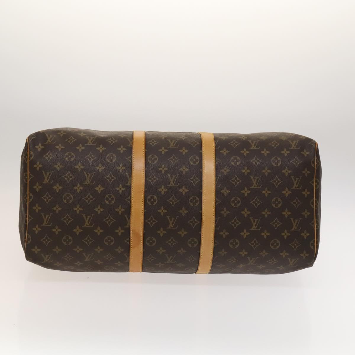 LOUIS VUITTON Monogram Keepall 55 Boston Bag M41424 LV Auth 118704