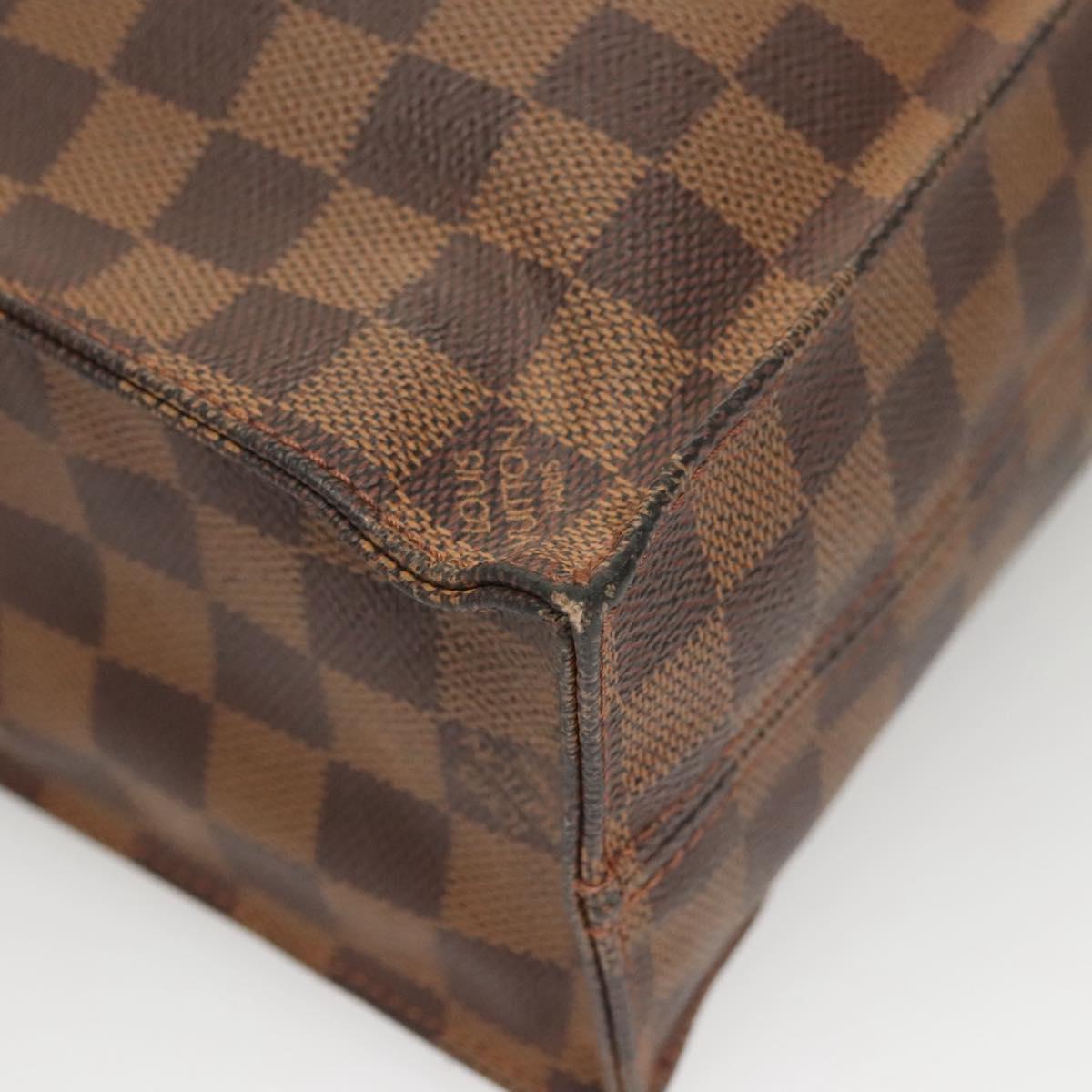 LOUIS VUITTON Damier Ebene Sac Plat Hand Bag N51140 LV Auth 118710