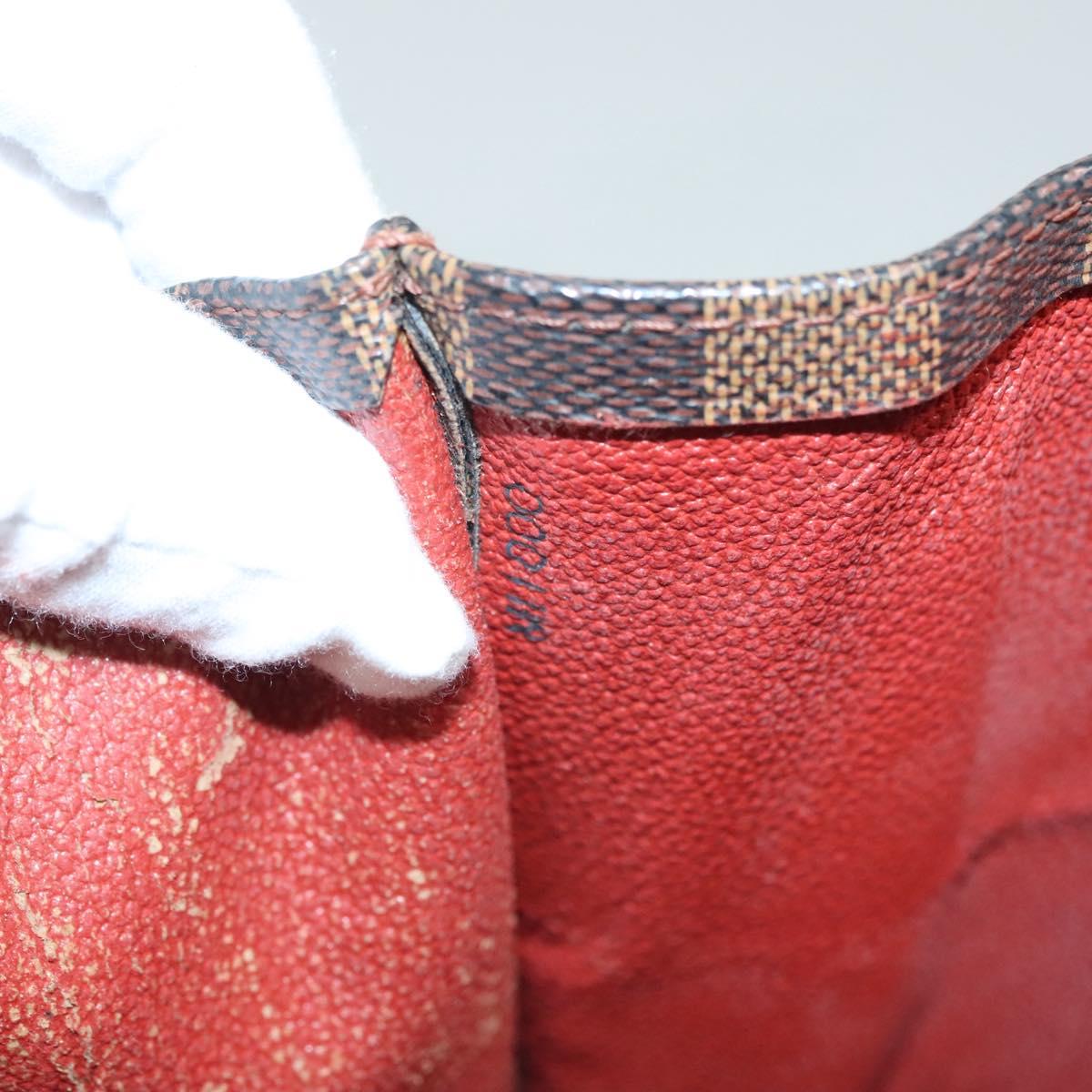 LOUIS VUITTON Damier Ebene Sac Plat Hand Bag N51140 LV Auth 118710