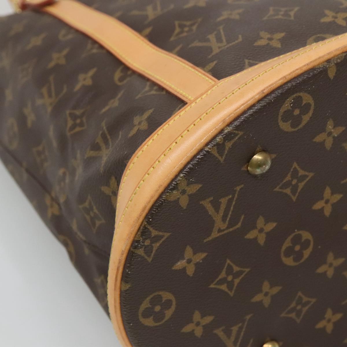 LOUIS VUITTON Monogram Bucket GM Shoulder Bag M42236 LV Auth 118721