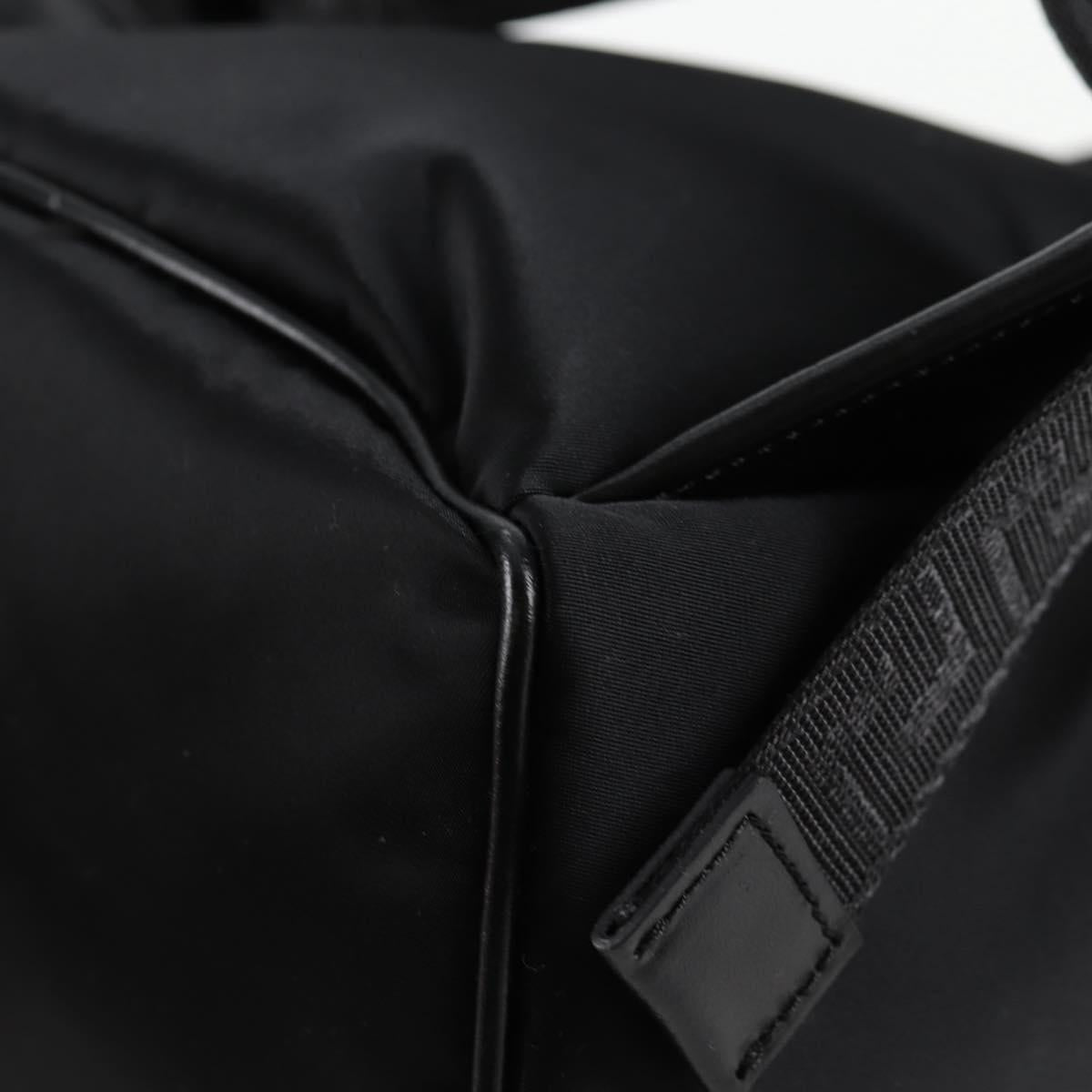 VERSACE Backpack Nylon Black Gold Auth 118729V
