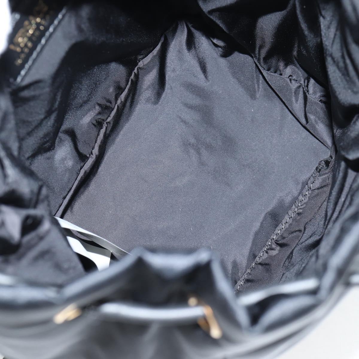 VERSACE Backpack Nylon Black Gold Auth 118729V