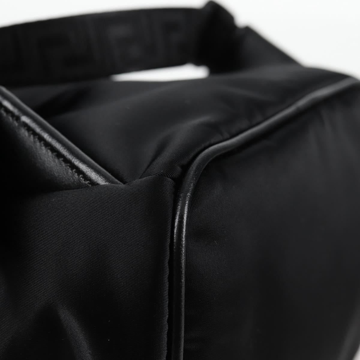 VERSACE Backpack Nylon Black Gold Auth 118730V