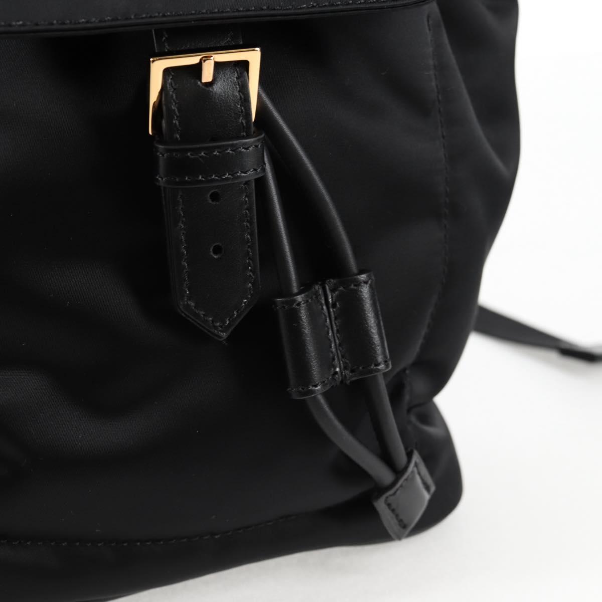 VERSACE Backpack Nylon Black Gold Auth 118730V