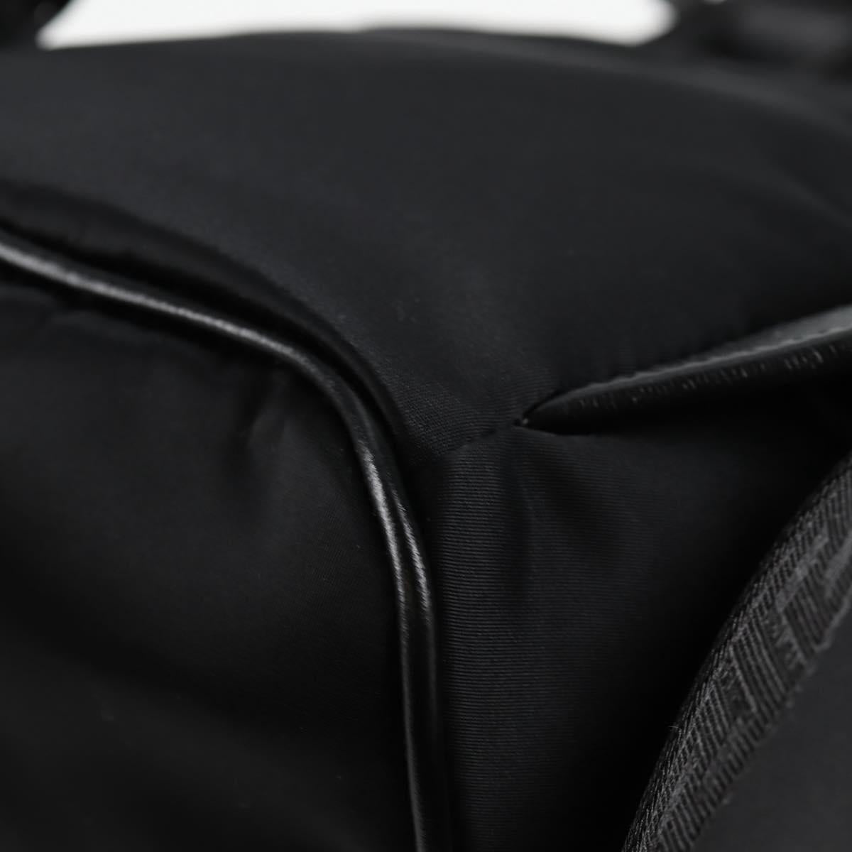 VERSACE Backpack Nylon Black Gold Auth 118731V