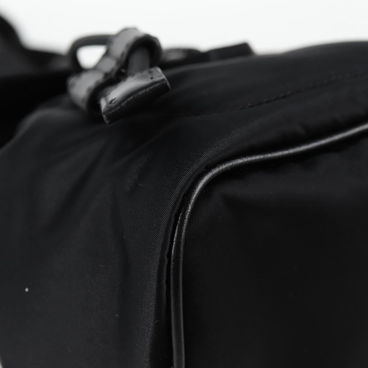VERSACE Backpack Nylon Black Gold Auth 118734V
