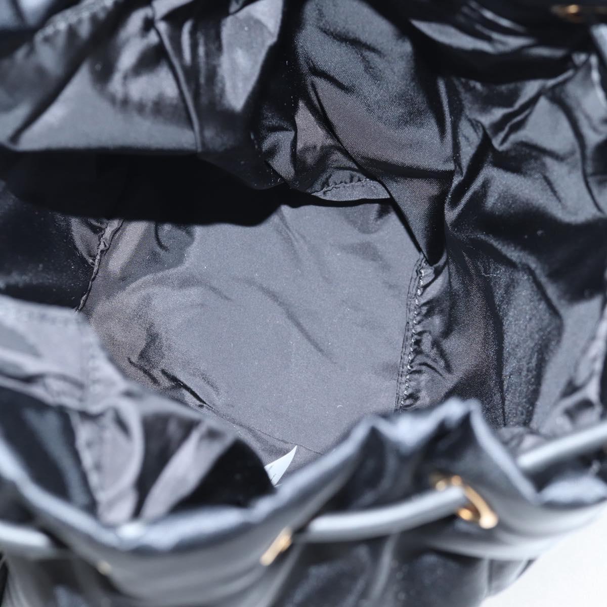 VERSACE Backpack Nylon Black Gold Auth 118734V