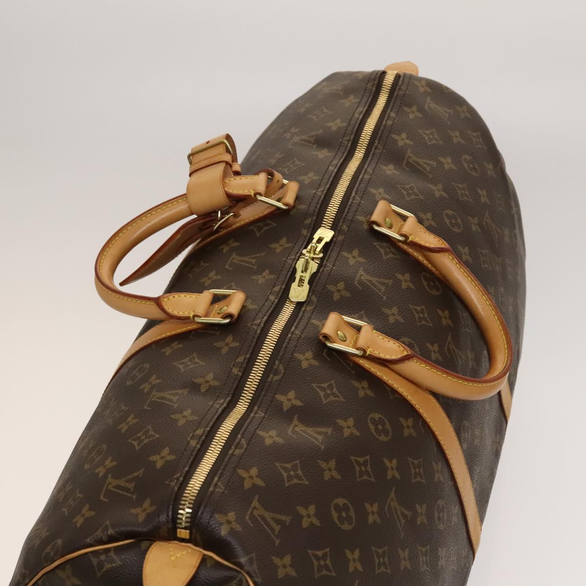 LOUIS VUITTON Monogram Keepall 55 Boston Bag M41424 LV Auth 118742V