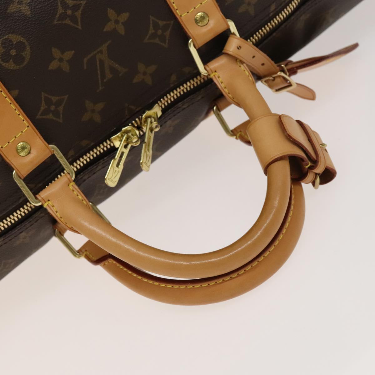 LOUIS VUITTON Monogram Keepall 55 Boston Bag M41424 LV Auth 118742V