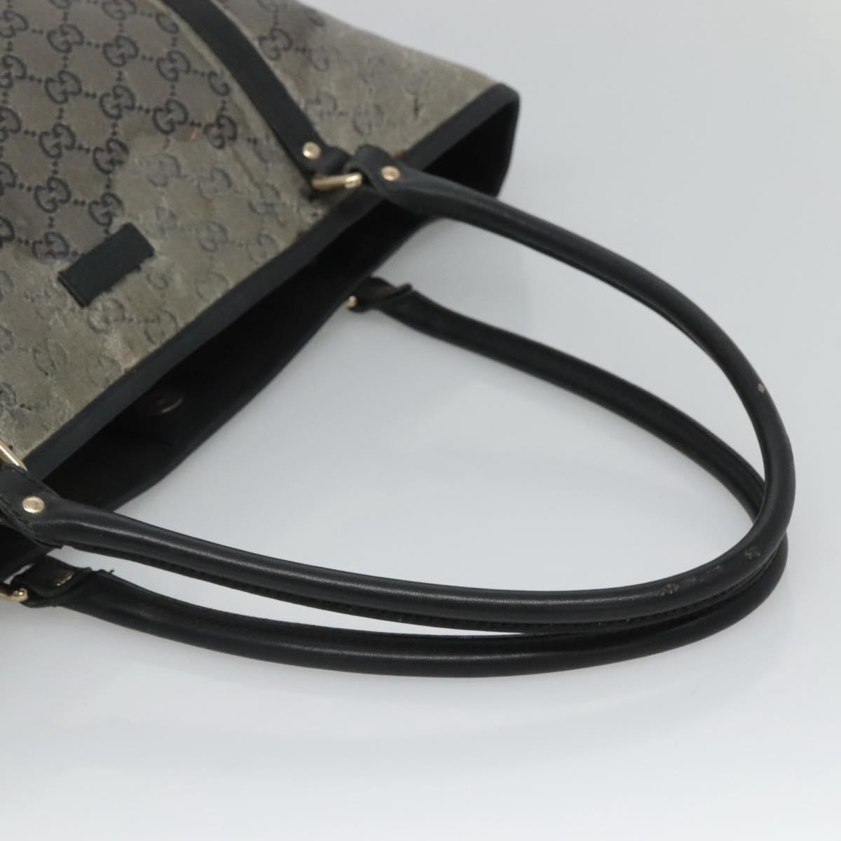 GUCCI GG Crystal Tote Bag Coated Canvas Navy Gold 197953 Auth 118745