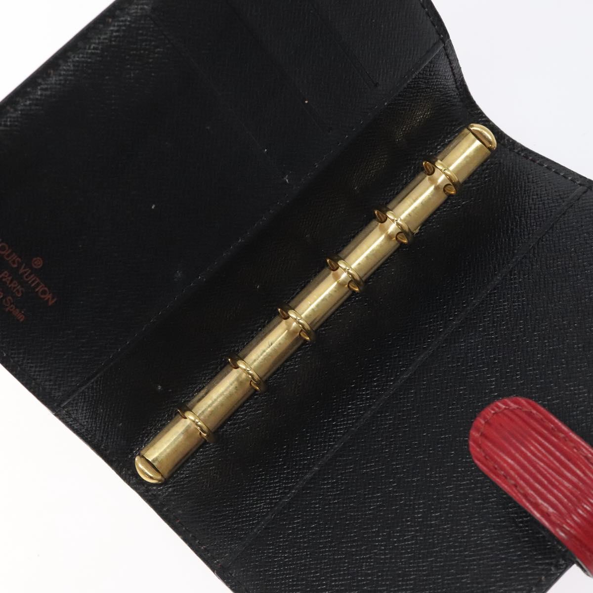 LOUIS VUITTON Epi Agenda PM Day Planner Cover Red R20057 LV Auth 118753