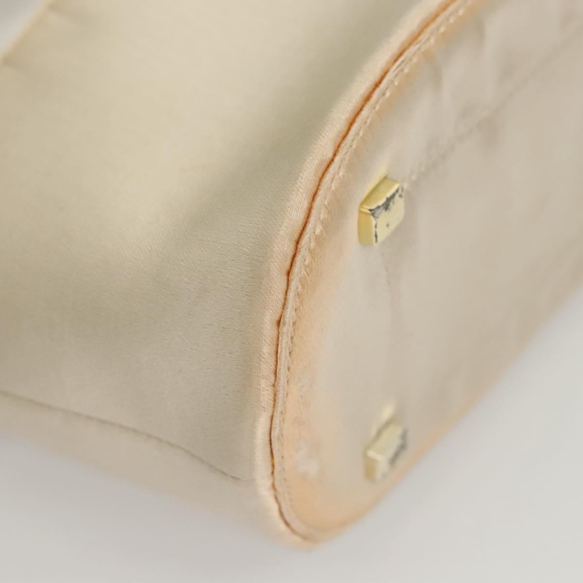 PRADA Hand Bag Vinyl Clear Beige Auth 118773