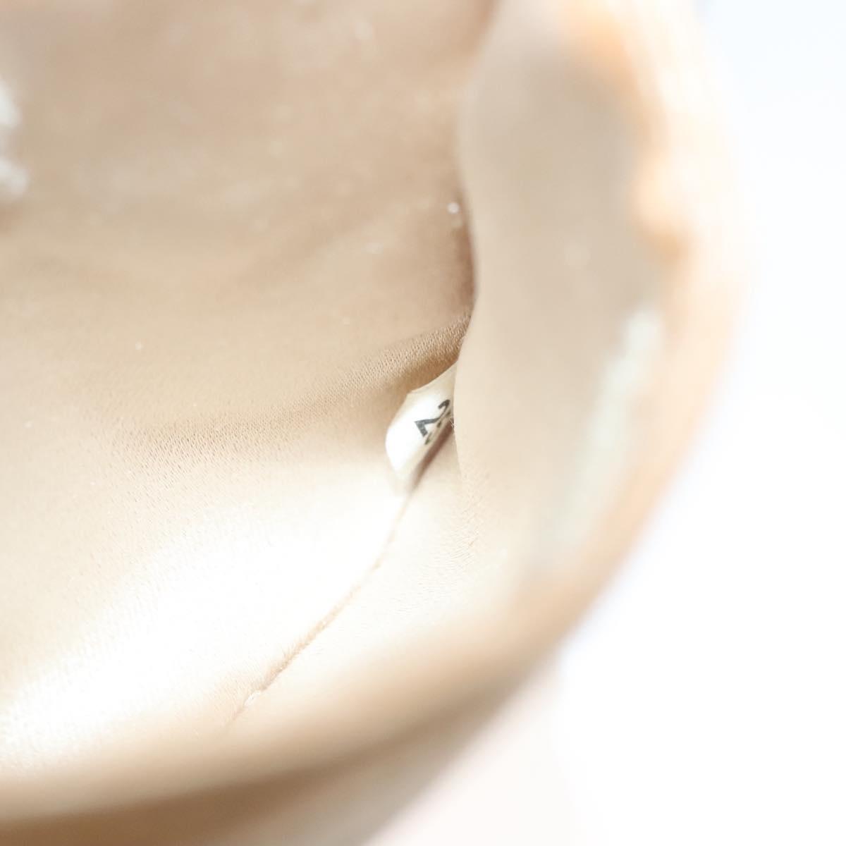 PRADA Hand Bag Vinyl Clear Beige Auth 118773