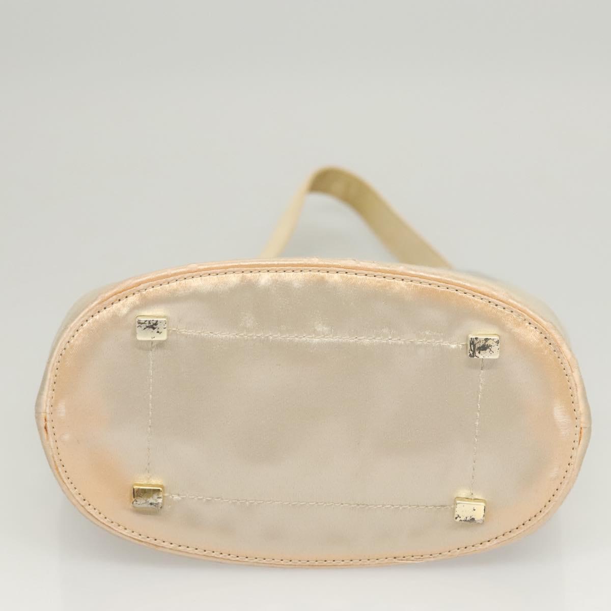 PRADA Hand Bag Vinyl Clear Beige Auth 118773