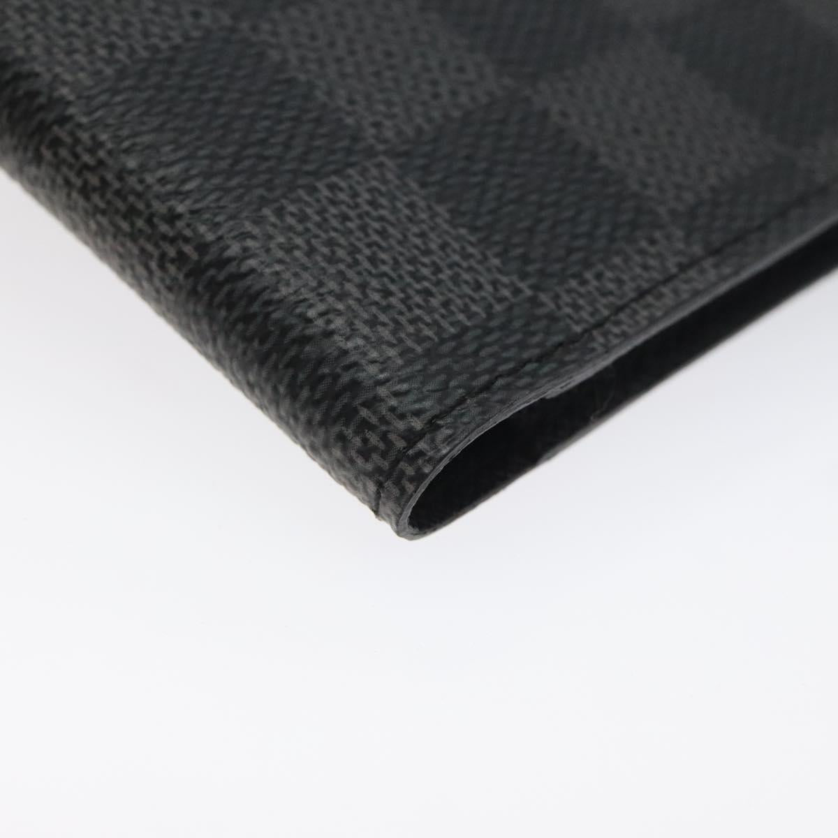 LOUIS VUITTON Damier Graphite Agenda Poche Note Cover R20975 LV Auth 118781