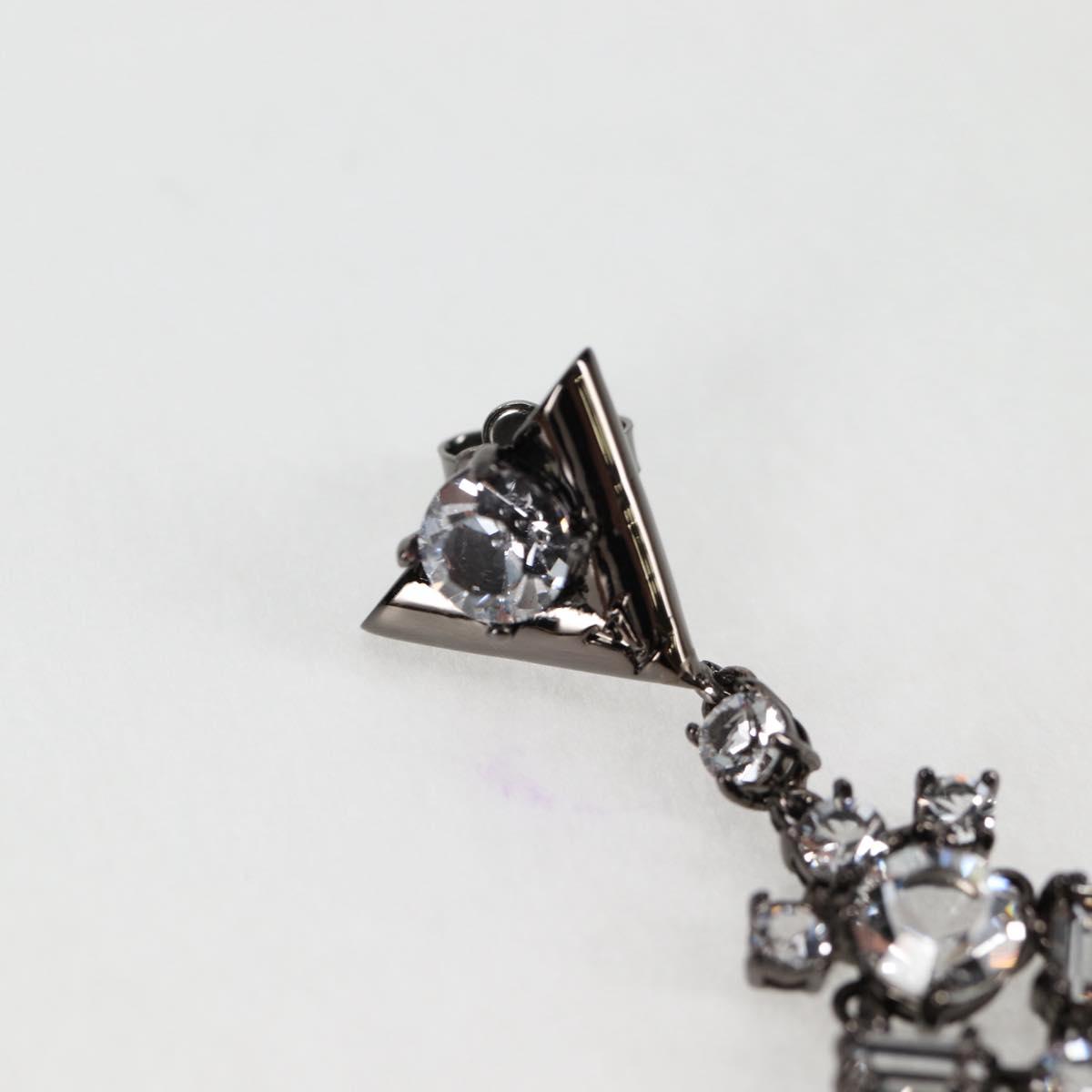 LOUIS VUITTON Pierce LV Chandelier Metal Silver Tone M02180 LV Auth 118796SM