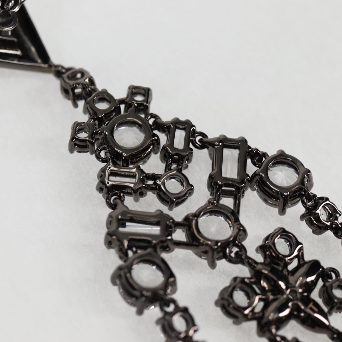 LOUIS VUITTON Pierce LV Chandelier Metal Silver Tone M02180 LV Auth 118796SM